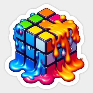 Melting Rubiks Cube Sticker